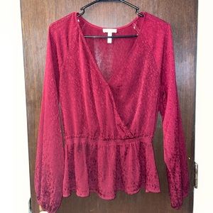 Nordstrom Leith Long Sleeve Blouse